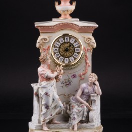Фарфоровые часы Орфей и Эвридика, Karl Ens, Германия, кон. 19 - нач. 20 вв