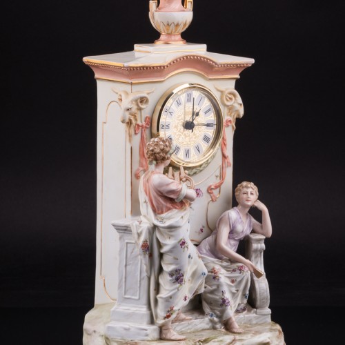 Фарфоровые часы Орфей и Эвридика, Karl Ens, Германия, кон. 19 - нач. 20 вв
