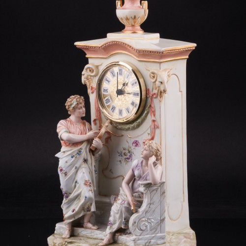Фарфоровые часы Орфей и Эвридика, Karl Ens, Германия, кон. 19 - нач. 20 вв