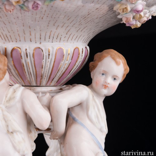 Ваза-фруктовница Три путти, Германия, 19 в