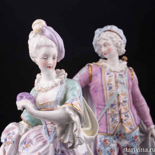 Пара на маскараде, Франция, 19 в