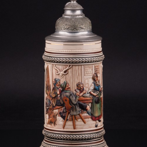 Пивная кружка В трактире 1/2 л, Marzi & Remy, Германия, нач. 20 в