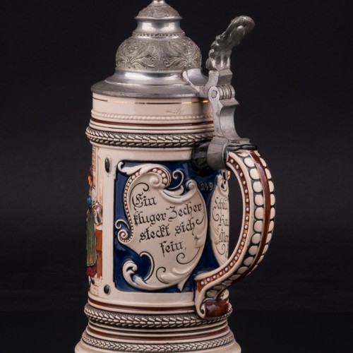 Пивная кружка В трактире 1/2 л, Marzi & Remy, Германия, нач. 20 в