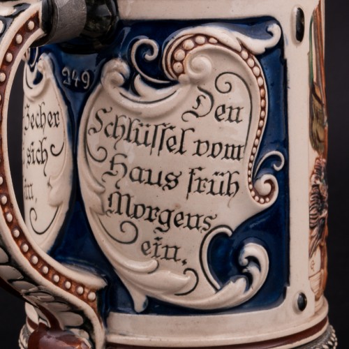 Пивная кружка В трактире 1/2 л, Marzi & Remy, Германия, нач. 20 в