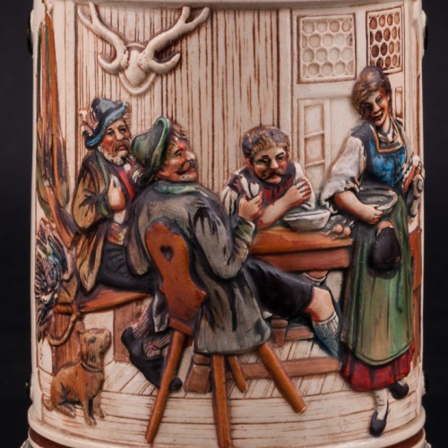 Пивная кружка В трактире 1/2 л, Marzi & Remy, Германия, нач. 20 в