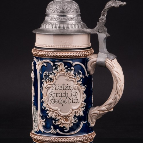 Пивная кружка Степная розочка, 0,5 л, Marzi & Remy, Германия, нач. 20 в