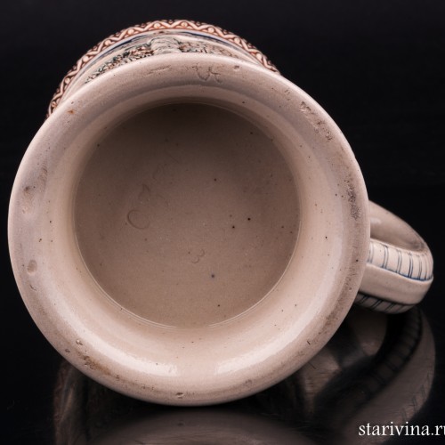 Пивная кружка с велосипедной тематикой, 0,5 л, Reinhold Merkelbach, Германия, 1890-1910 гг