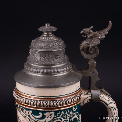 Пивная кружка 1/2 л, Merkelbach & Wick, Германия, 1906 г