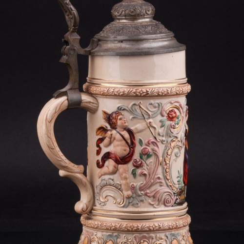 Пивная кружка Танцующая пара, 0,5 л, Reinhold Hanke, Германия, кон. 19 - нач. 20 вв