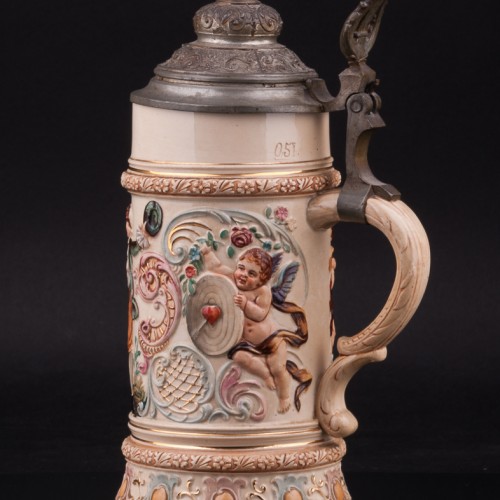 Пивная кружка Танцующая пара, 0,5 л, Reinhold Hanke, Германия, кон. 19 - нач. 20 вв