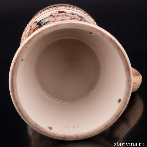 Пивная кружка Танцующая пара, 0,5 л, Reinhold Hanke, Германия, кон. 19 - нач. 20 вв