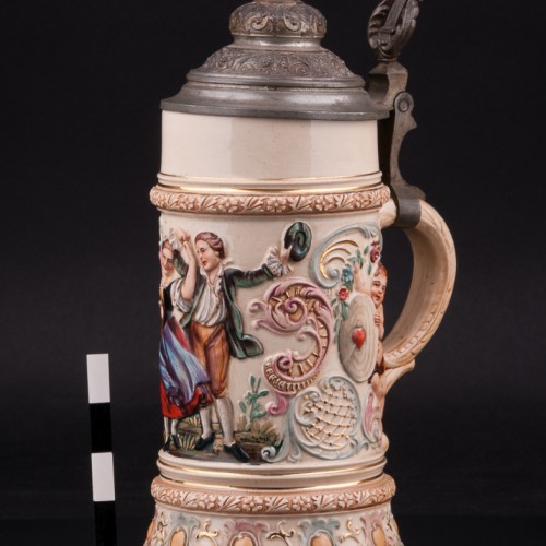 Пивная кружка Танцующая пара, 0,5 л, Reinhold Hanke, Германия, кон. 19 - нач. 20 вв