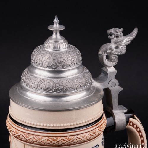 Пивная кружка Деревенское ухаживание, 0,5 л, Marzi & Remy, Германия, 1900 гг