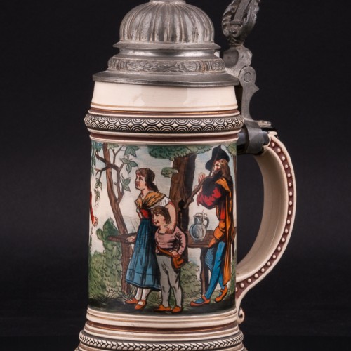 Пивная кружка Танцы на опушке, 1/2 л, Marzi & Remy, Германия, кон. 19 - нач. 20 вв
