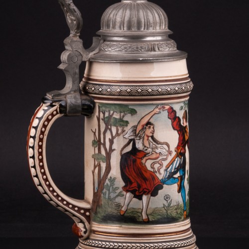 Пивная кружка Танцы на опушке, 1/2 л, Marzi & Remy, Германия, кон. 19 - нач. 20 вв