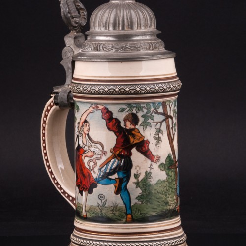 Пивная кружка Танцы на опушке, 1/2 л, Marzi & Remy, Германия, кон. 19 - нач. 20 вв