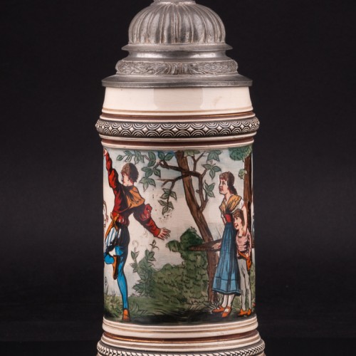 Пивная кружка Танцы на опушке, 1/2 л, Marzi & Remy, Германия, кон. 19 - нач. 20 вв