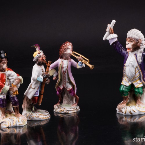 Обезьяна с гобоем, Volkstedt, Германия, сер. 20 в