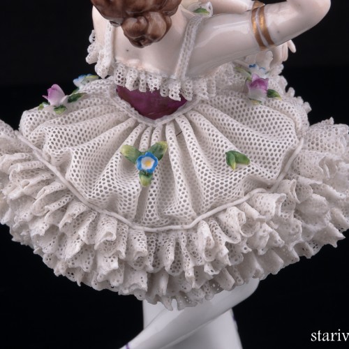 Танцовщица, кружевная, Sitzendorf, Германия, сер. 20 в