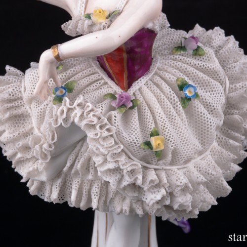 Танцовщица, кружевная, Sitzendorf, Германия, сер. 20 в