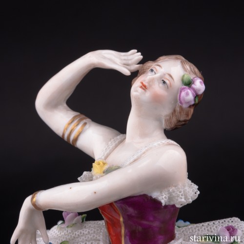 Танцовщица, кружевная, Sitzendorf, Германия, сер. 20 в