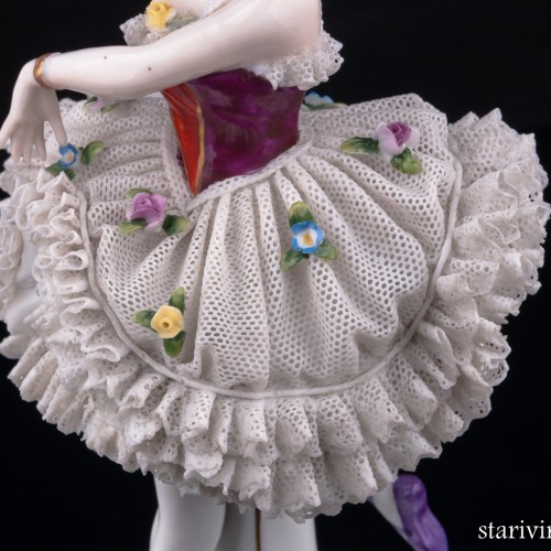 Танцовщица, кружевная, Sitzendorf, Германия, сер. 20 в