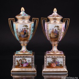 Две вазы, Дрезден, Германия, 19 в