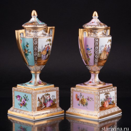 Две вазы, Дрезден, Германия, 19 в