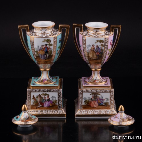 Две вазы, Дрезден, Германия, 19 в