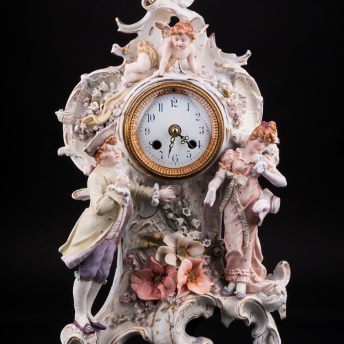 Фарфоровые часы, Германия, кон. 19 в