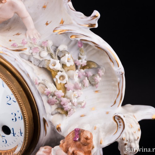 Фарфоровые часы, Германия, кон. 19 в