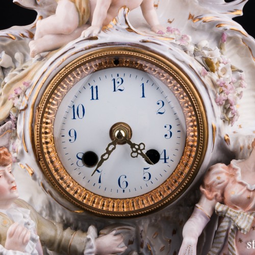 Фарфоровые часы, Германия, кон. 19 в