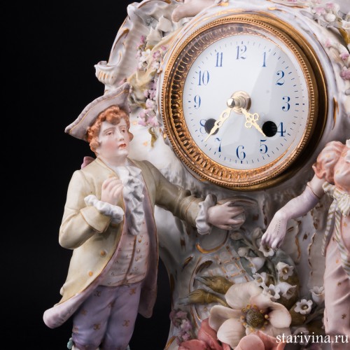 Фарфоровые часы, Германия, кон. 19 в