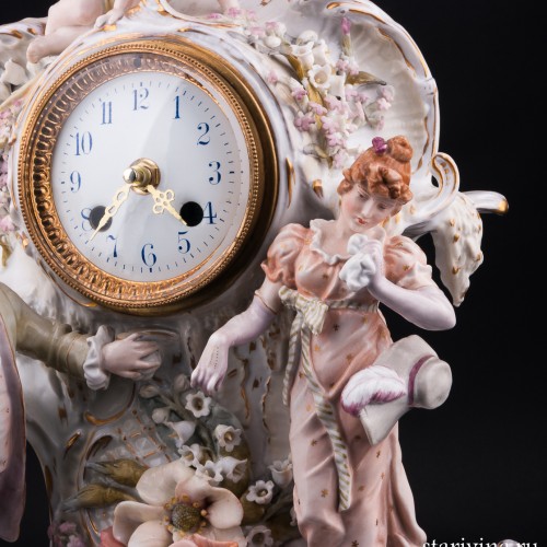 Фарфоровые часы, Германия, кон. 19 в