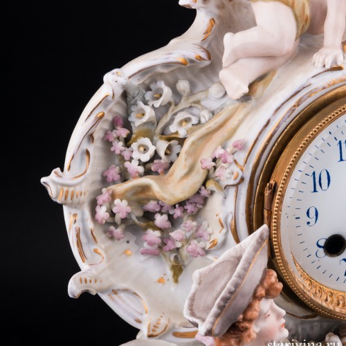 Фарфоровые часы, Германия, кон. 19 в