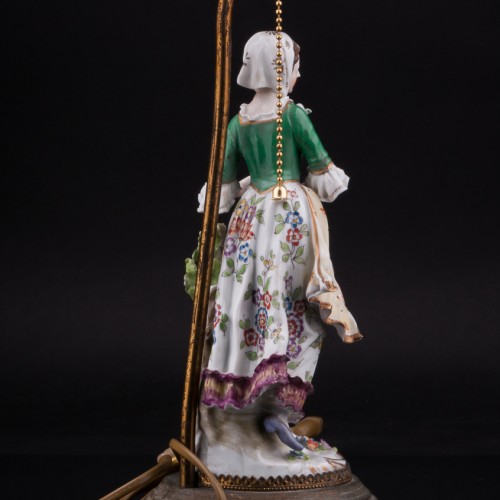 Танцующая пара, парные лампы, Sitzendorf, Германия, нач. 20 в