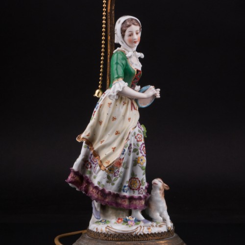 Танцующая пара, парные лампы, Sitzendorf, Германия, нач. 20 в