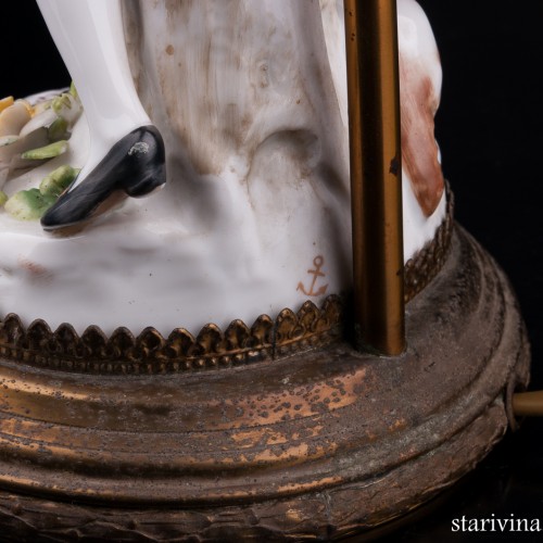 Танцующая пара, парные лампы, Sitzendorf, Германия, нач. 20 в