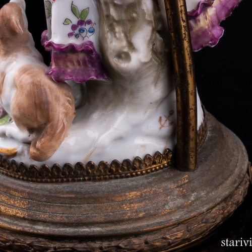 Танцующая пара, парные лампы, Sitzendorf, Германия, нач. 20 в