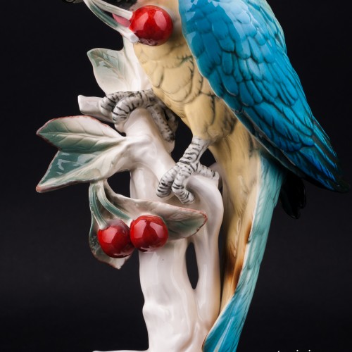 Попугай ара с вишнями, Karl Ens, Германия, 1930-50 гг