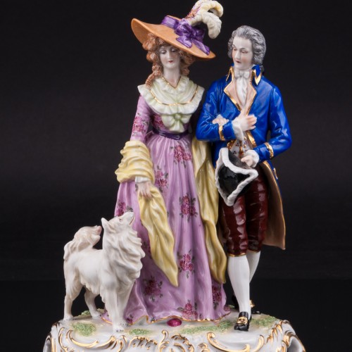 Пара со шпицем, Дрезден, Германия, нач. 20 в