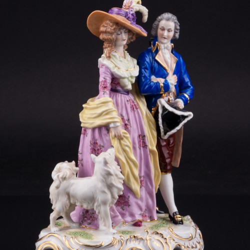 Пара со шпицем, Дрезден, Германия, нач. 20 в