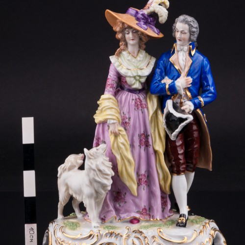 Пара со шпицем, Дрезден, Германия, нач. 20 в