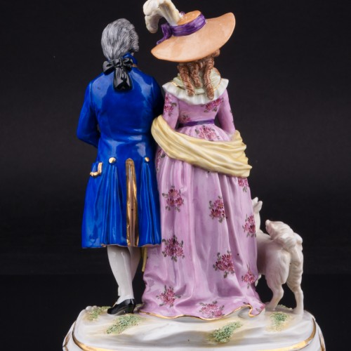 Пара со шпицем, Дрезден, Германия, нач. 20 в