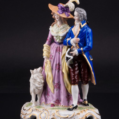 Пара со шпицем, Дрезден, Германия, нач. 20 в