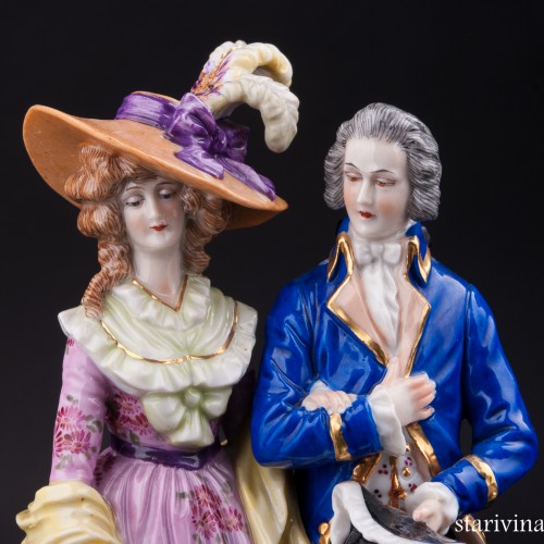 Пара со шпицем, Дрезден, Германия, нач. 20 в