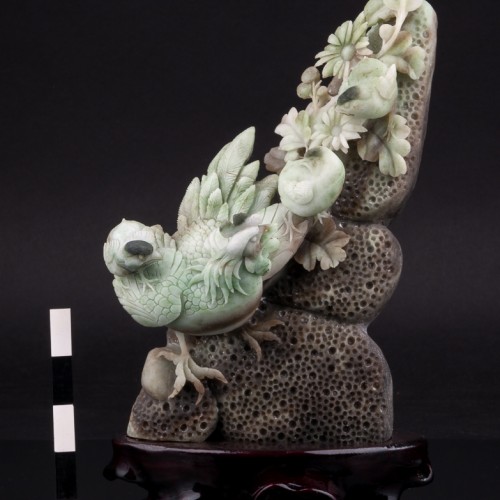 Резной камень Петух и петушки, Китай