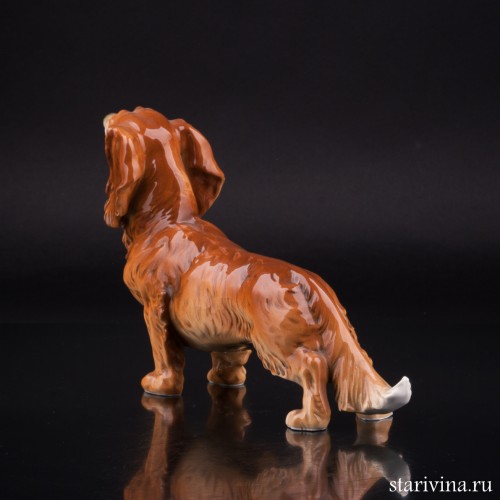 Фарфоровая статуэка собаки Длинношерстная такса, Karl Ens, Германия, 1920-30 гг.