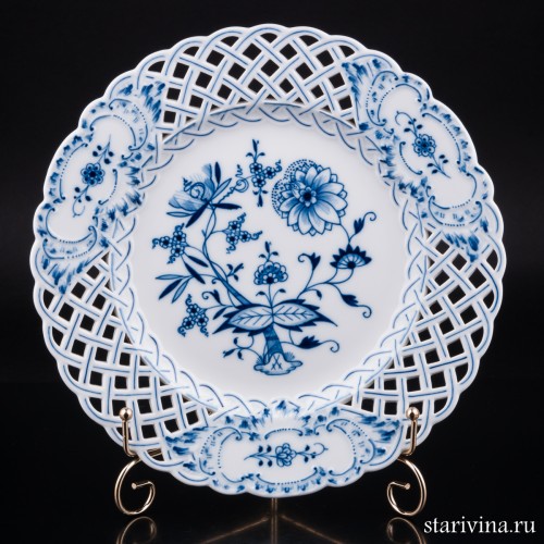 Декоративное блюдо с ажурным краем, Meissen, Германия, пер. пол. 20 в