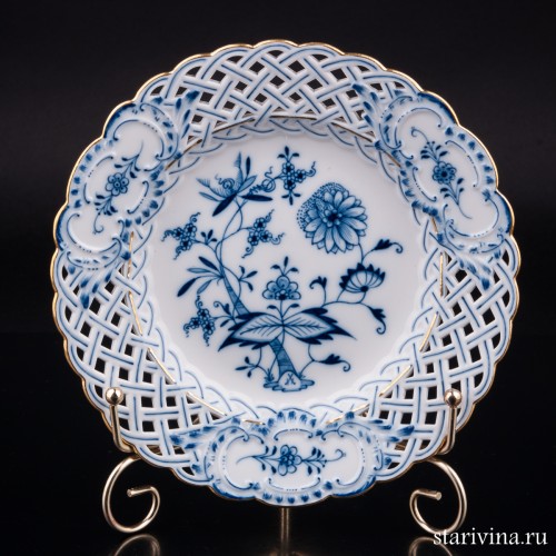 Тарелка с ажурным краем, Meissen, Германия, кон. 19 в